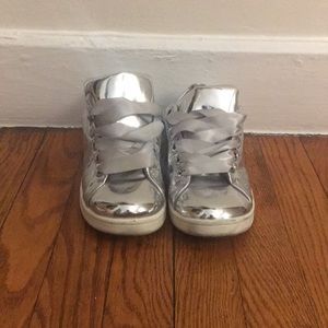 Silver Metallic Sneakers